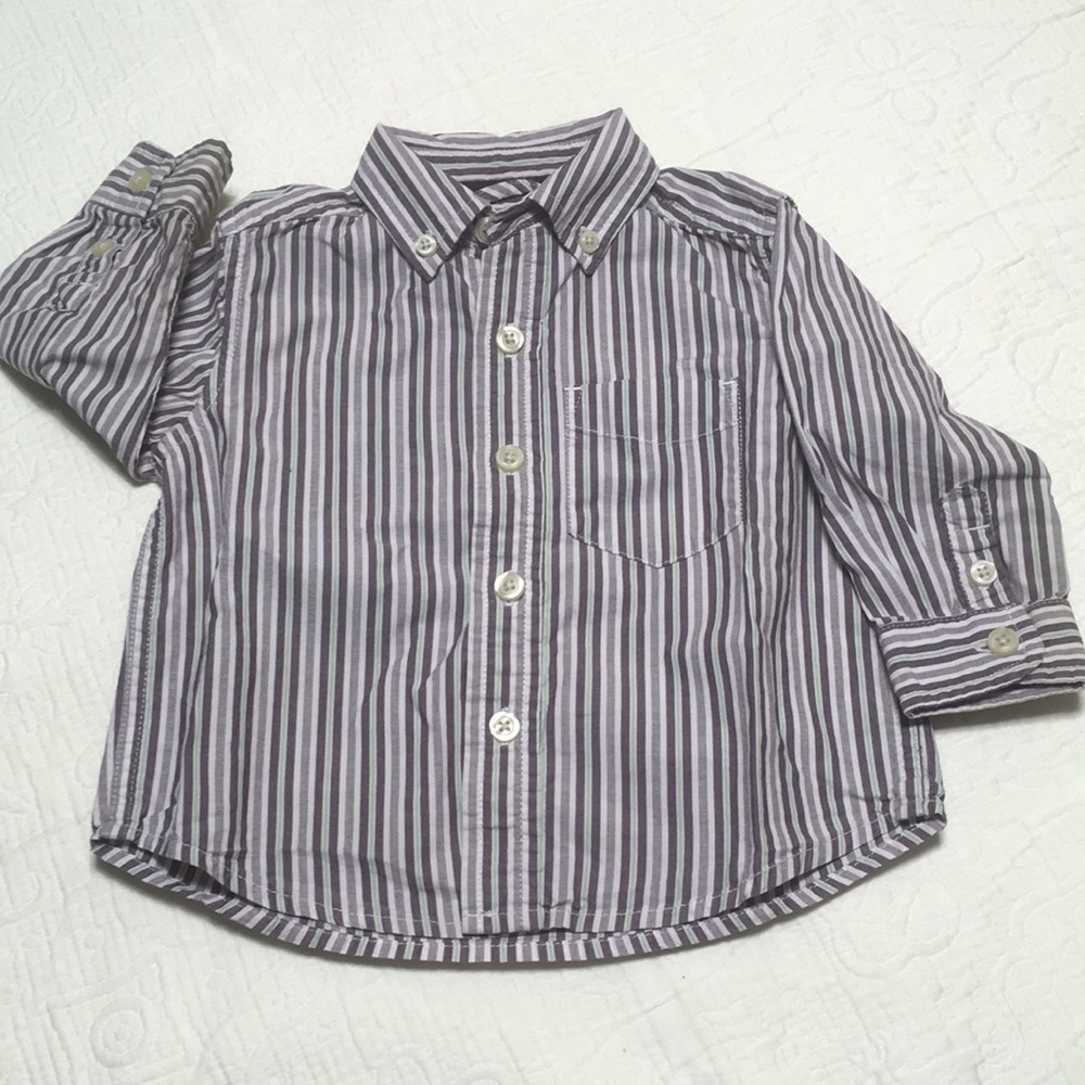 12m (5/$20) Striped Cotton Shirt by Place